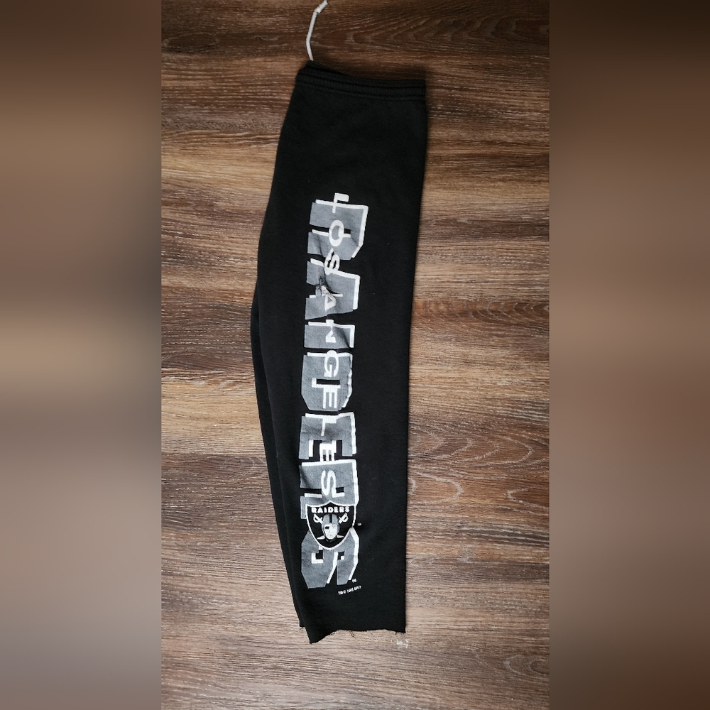 Vintage Los Angeles RAIDERS SWEATS CUT-OFF 1993 SZ L Made In USA - Picture 1 of 11